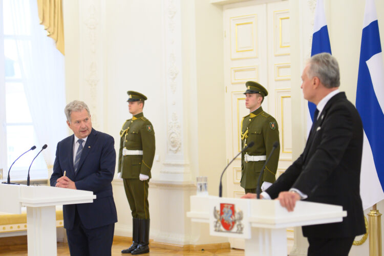 Press conference of the visit. Photo: Robertas Dačkus/Office of the President of Lithuania