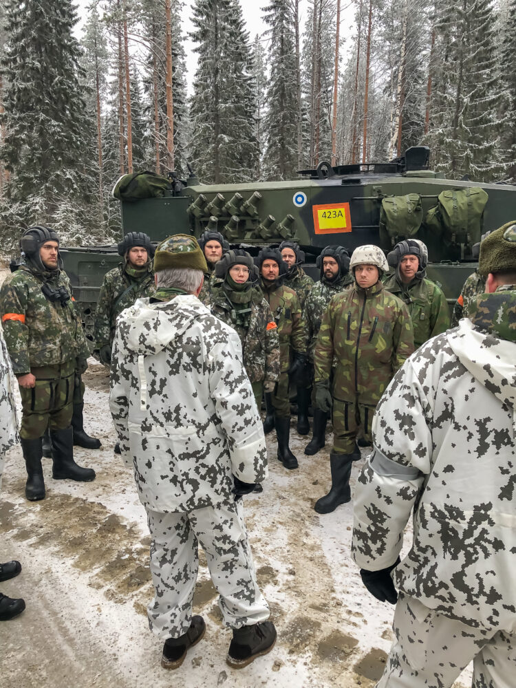 President Sauli Niinistö inspected the Army’s main exercise Kontio 22 in Northern Karelia on 28–29 November 2022. Photo: Jouni Mölsä / Office of the President of the Republic of Finland