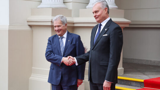 President of Lithuania Gitanas Nausėda received President Niinistö on a working visit in Vilnius on Friday, 4 November 2022. Photo: Jouni Mölsä/Office of the President of the Republic of Finland