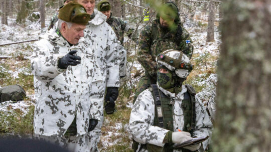 President Sauli Niinistö inspected the Army’s main exercise Kontio 22 in Northern Karelia on 28–29 November 2022. Photo: Jouni Mölsä / Office of the President of the Republic of Finland