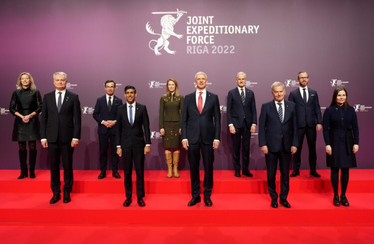 Group photo of the JEF leaders at the beginning of the meeting. Photo: Latvian State Chancellery