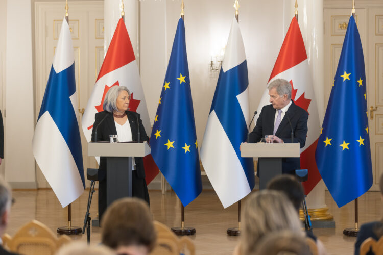 Joint press conference. Photo: Matti Porre/Office f the President of the Republic of Finland