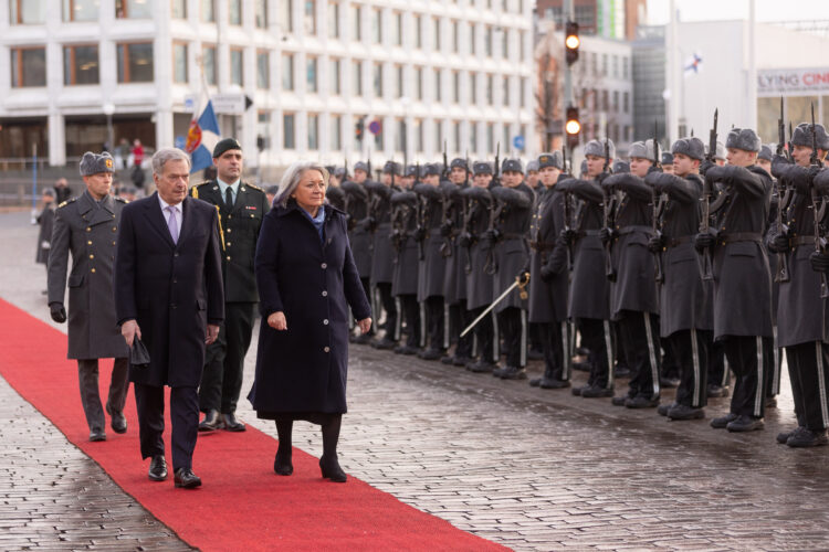 Official welcoming ceremonies. Photo: Matti Porre/Office of the President of the Republic of Finland