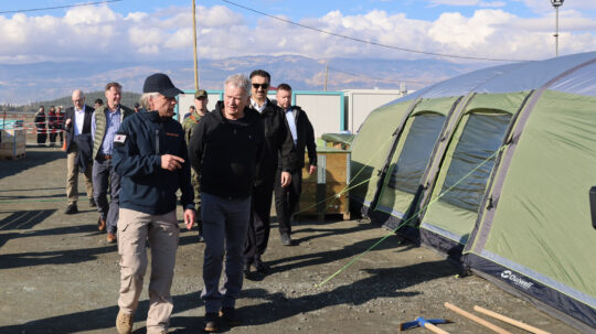 President Niinistö visited the area affected by the earthquake in Kahramanmaraş, southeastern Türkiye. Photo: Riikka Hietajärvi/Office of the President of the Republic of Finland