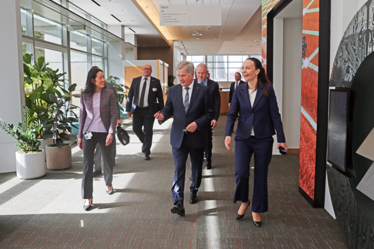 President Niinistö visited the Microsoft headquarters in Redmond on 6 March 2023. Photo: Riikka Hietajärvi/The Office of the President of the Republic of Finland 