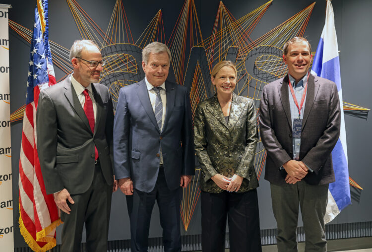 President Niinistö also visited the Amazon headquarters in Seattle. Photo: Riikka Hietajärvi/The Office of the President of the Republic of Finland 