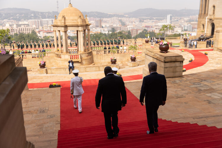 The official state visit welcoming ceremony in Pretoria on 25 April 2023. Photo: Matti Porre/The Office of the President of the Republic of Finland