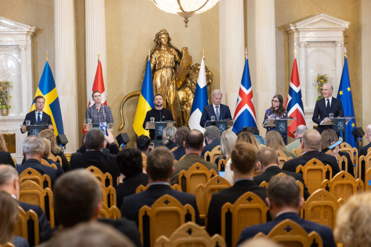 Presskonferens i Rikssalen den 3 maj 2023. Foto: Matti Porre/Republikens presidents kansli