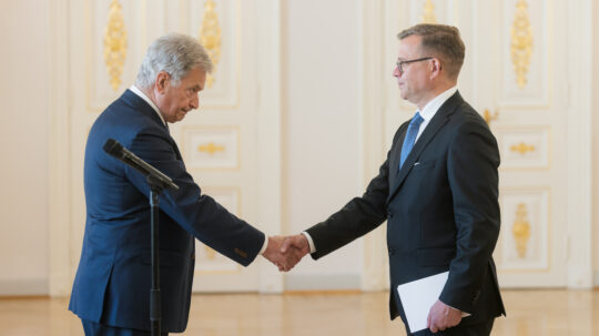 Prime Minister Petteri Orpo's new government paid a complimentary visit to the President of the Republic of Finland at the Presidential Palace on 20 June 2023.