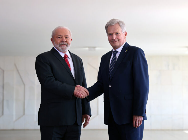 President Lula receives President Niinistö on an official visit to Brazil. Photo: Riikka Hietajärvi/Office of the President of the Republic of Finland