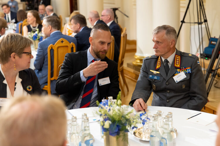 President Niinistö öppnade Gullrandadiskussionerna 2023 med ett anförande om det geopolitiska läget, stormaktskonkurrensen och Finlands roll i världen söndagen den 18 juni 2023. Foto: Matti Porre/Republikens presidents kansli