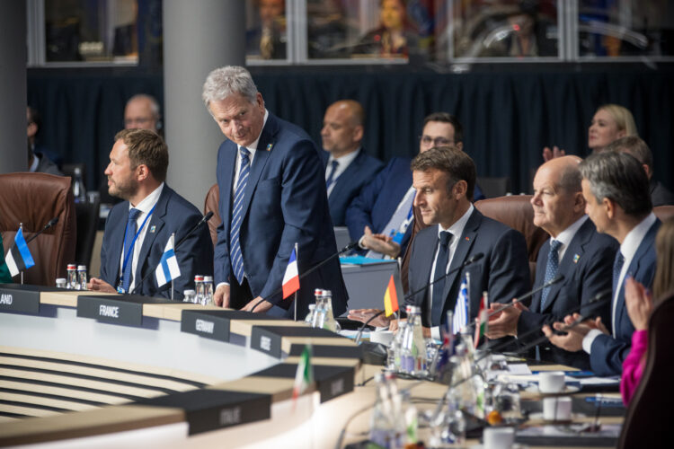 NATO Secretary General Jens Stoltenberg welcomed Finland to its first meeting as a full member of NATO. Photo: Matti Porre/The Office of the President of the Republic of Finland