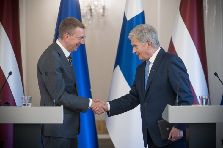 Press conference in the Hall of Mirrors. Photo: Matti Porre/Office of the President of the Republic of Finland 