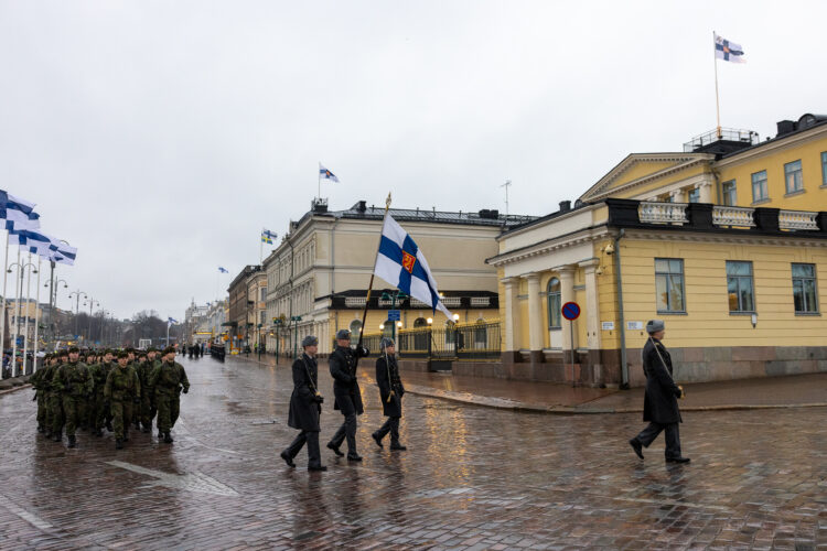 President Martti Ahtisaari's state funeral on 10 November 2023. Photo: Lisa Hentunen/Finnish Defence Forces