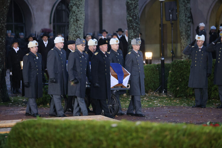 President Martti Ahtisaaris statsbegravning den 10 november 2023. Foto: Juhani Kandell/Försvarsmakten