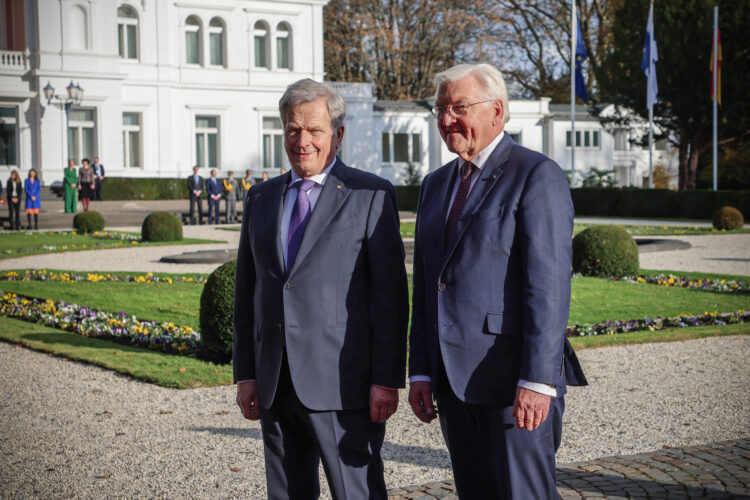 Presidenterna träffades i förbundspresidentens officiella residens Villa Hammerschmidt i Bonn. Foto: Riikka Hietajärvi/Republikens presidents kansli