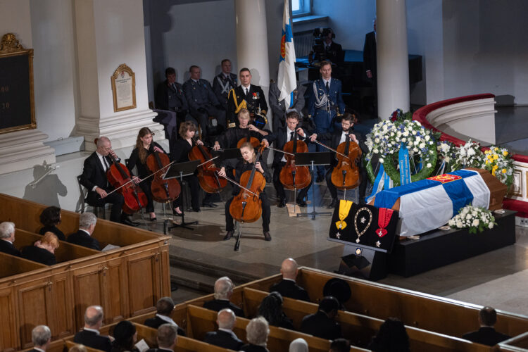 President Martti Ahtisaari's state funeral on 10 November 2023. Photo: Matti Porre/Office of the President of the Republic of Finland