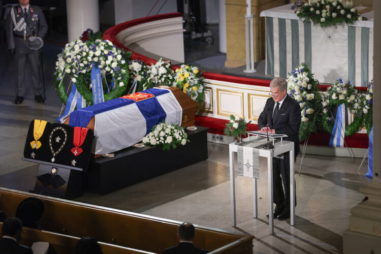 President Martti Ahtisaari's state funeral on 10 November 2023. Photo: Matti Porre/Office of the President of the Republic of Finland