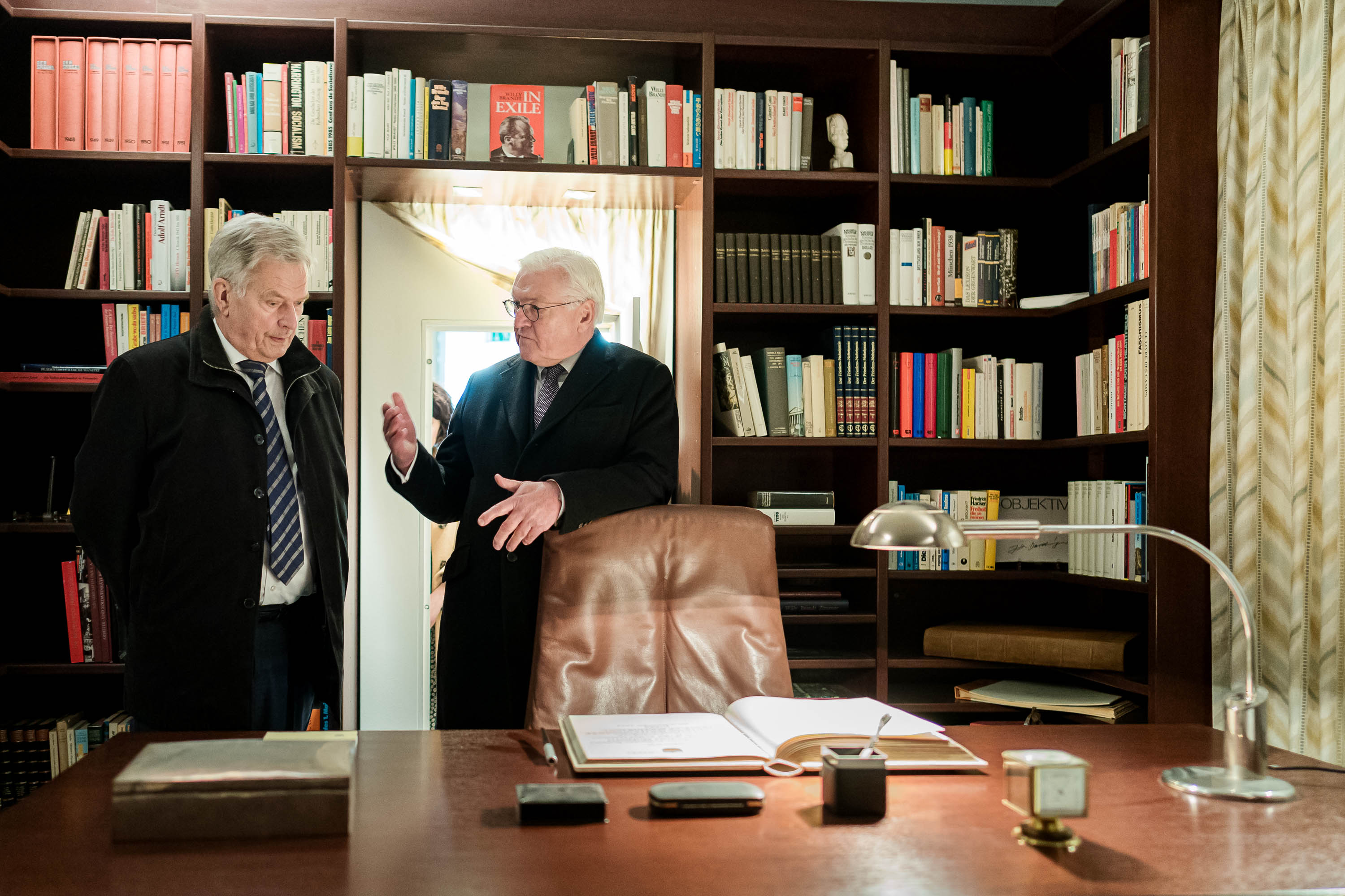 Federal President Frank-Walter Steinmeier and President Sauli Niinistö visited the Willy Brandt Forum in Unkel. 