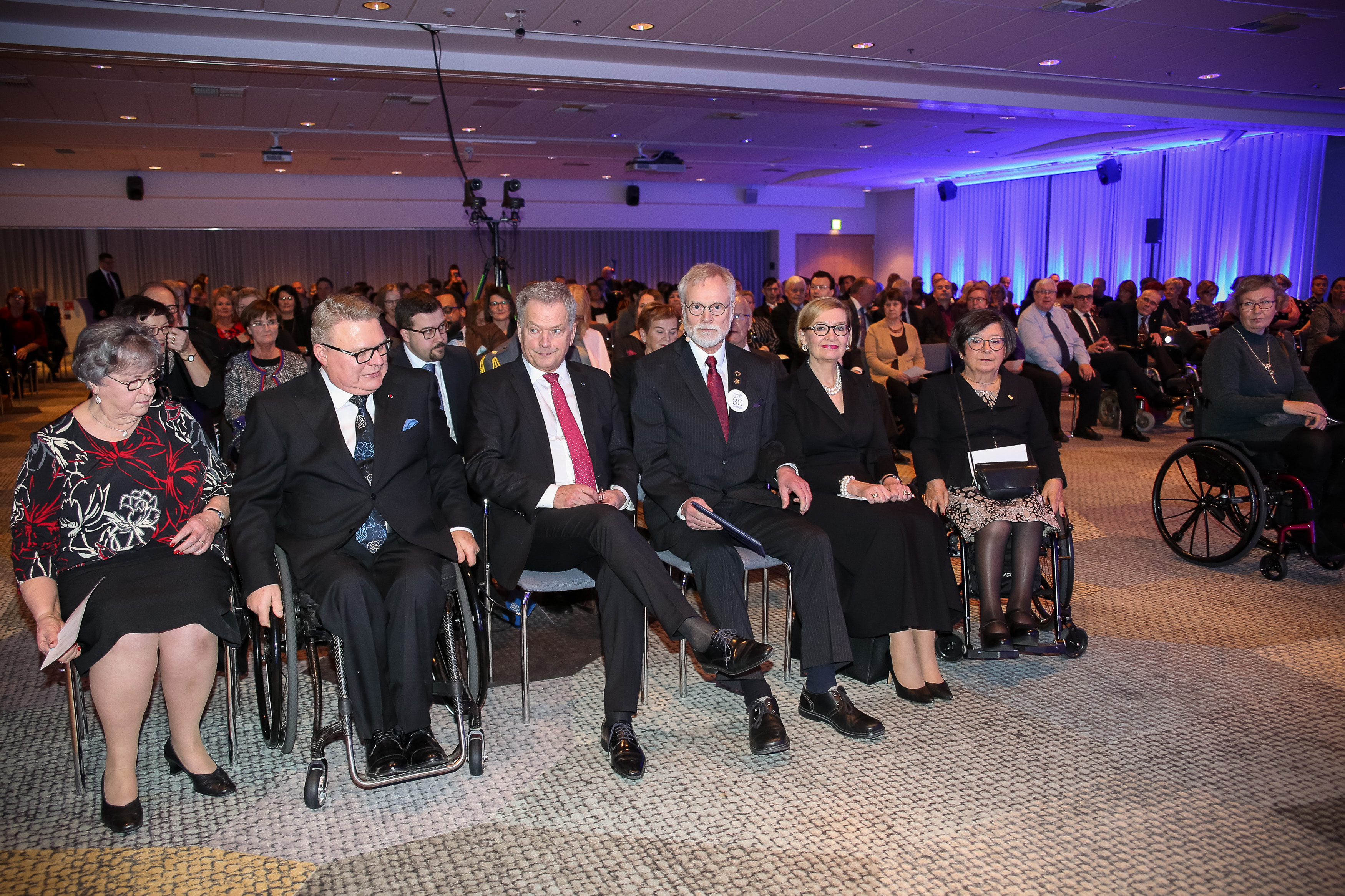 Tasavallan presidentti Sauli Niinistö puhui Invalidiliitto ry:n 80-vuotisjuhlaseminaarissa 15.11.2018
Kuva: Matti Porre/Tasavallan presidentin kanslia