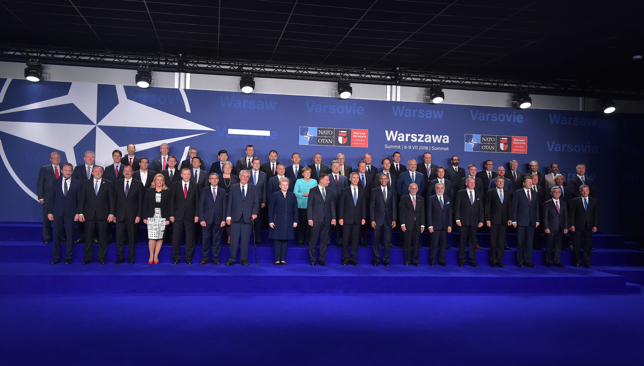 Family photo of Allied and Partner Heads of State and Government and Head of International Organizations