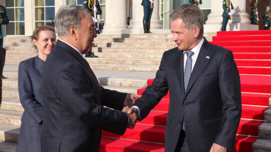 Presidentti Niinistö ja Kazakstanin presidentti Nursultan Nazarbajev tapasivat Astanassa 9.6.2015. Kuva: Tasavallan presidentin kanslia.