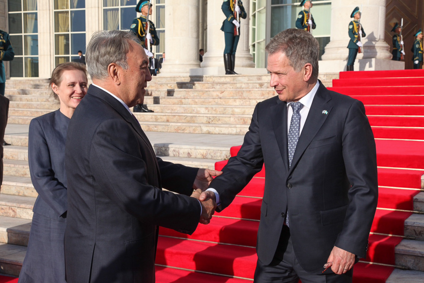 Presidentti Niinistö ja Kazakstanin presidentti Nursultan Nazarbajev tapasivat Astanassa 9.6.2015. Kuva: Tasavallan presidentin kanslia.