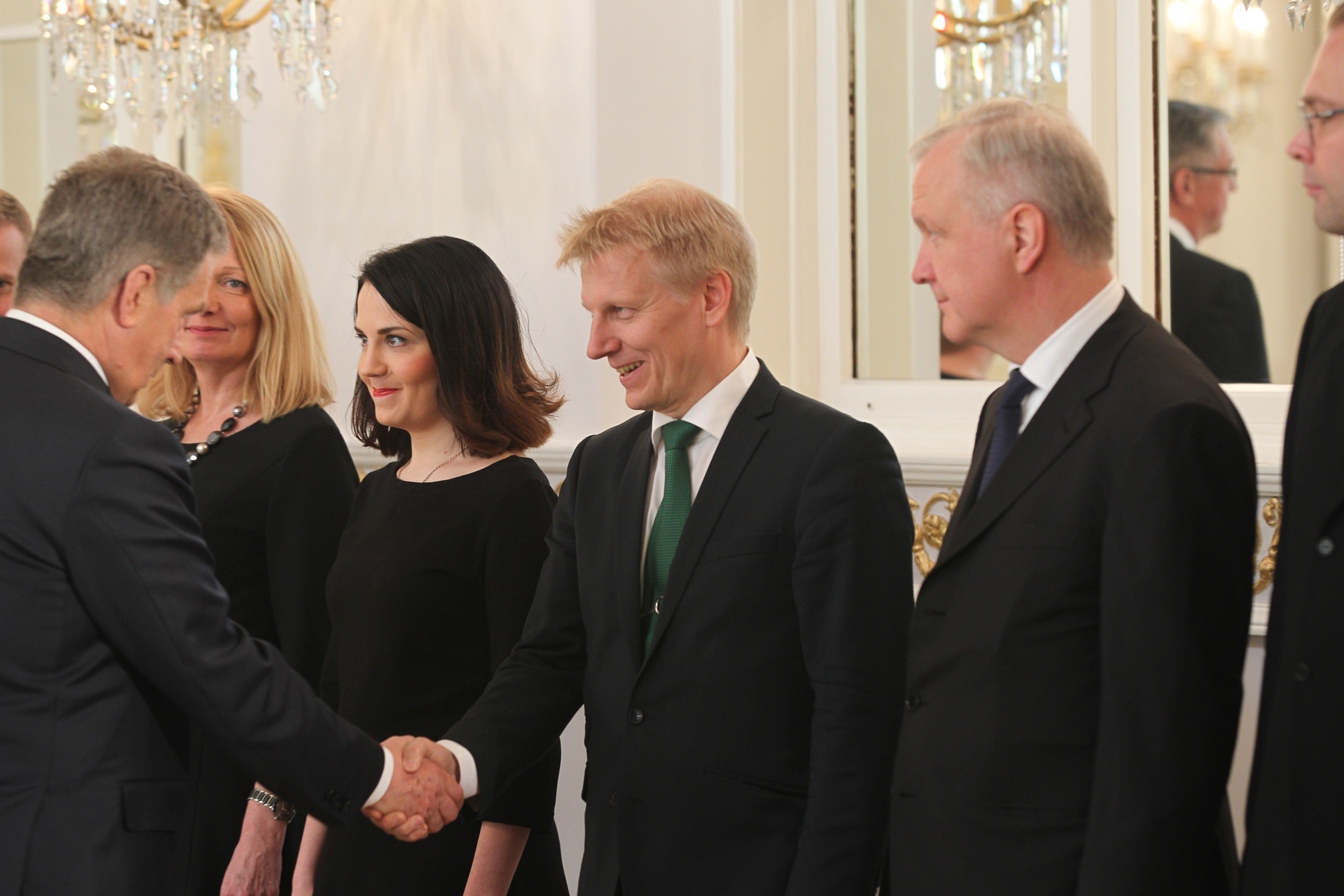 Uuden hallituksen tervehdyskäynti Presidentinlinnassa 29.5.2015.