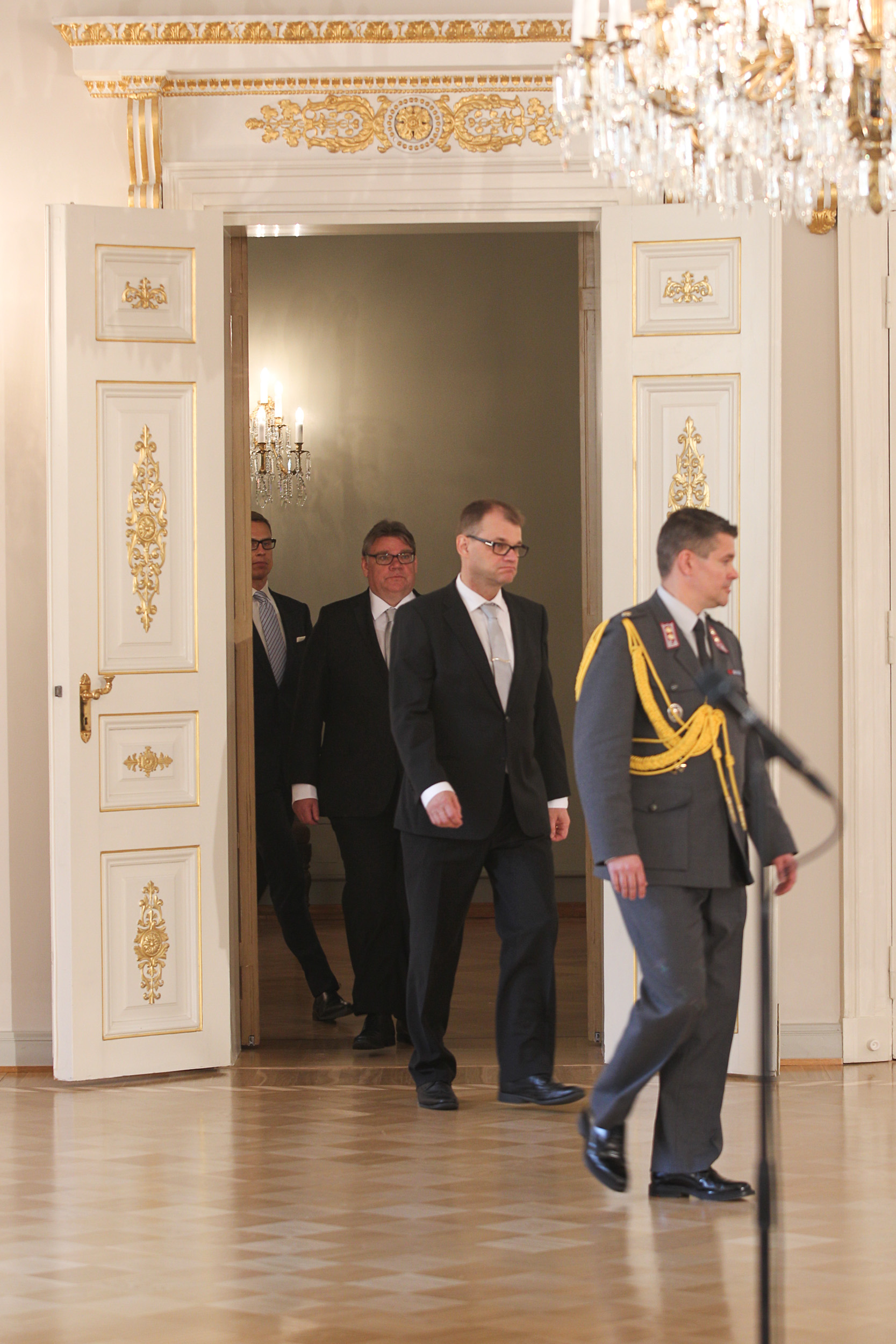 Uuden hallituksen tervehdyskäynti Presidentinlinnassa 29.5.2015.