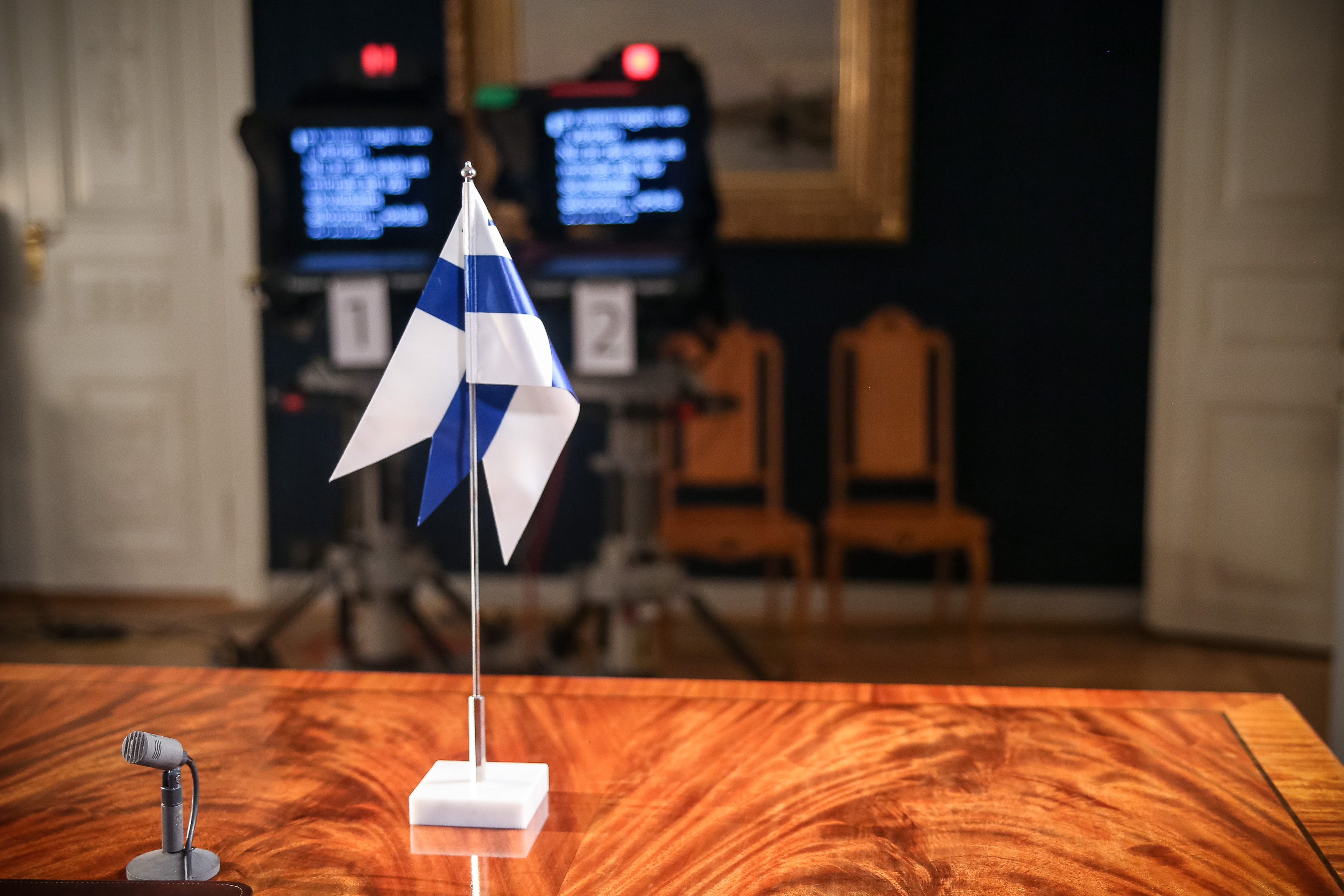 Tasavallan presidentti Sauli Niinistö pitämässä uudenvuodenpuhetta 2018. Kuva: Matti Porre/Tasavallan presidentin kanslia