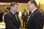  President of the Republic Sauli Niinistö and Prime Minister of New Zealand John Key at the international Nuclear Security Summit in Seoul, South Korea on 26 March 2012. Copyright © Office of the President of the Republic of Finland