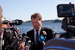  Presidentti Niinistö tiedotusvälineiden haastateltavana. Copyright © Tasavallan presidentin kanslia 
