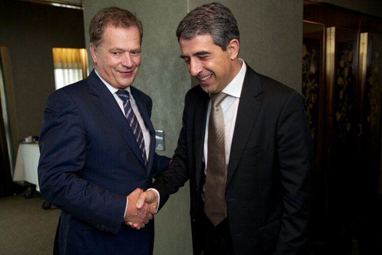 Tasavallan presidentti Sauli Niinisto tapasi Bulgarian presidentin Rosen Plevnenelievin torstaina 26. syyskuuta 2012. Copyright © Tasavallan presidentin kanslia