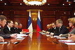  President Sauli Niinistö och Rysslands premiärminister Dmitri Medvedev träffades I Gorki mondagen den 11 februari 2013. Bild: Lehtikuva 