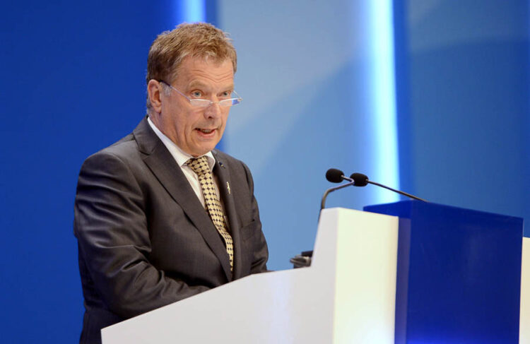  Presidentti Niinistö Boaon puhui Boaon talousfoorumin avajaisissa lauantaina 6. huhtikuuta 2013. Kuva: Lehtikuva 