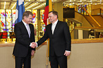  Valtiovierailun ensimmäisenä päivänä presidentti Niinistö tapasi myös parlamentin puhemiehen Vydas Gedvilasin. Copyright © Tasavallan presidentin kanslia 