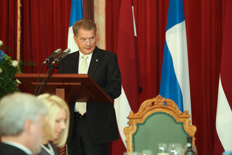  Presidentti Niinistön mukaan Suomea ja Latviaa sitovat yhteen EU-jäsenyys, yhteinen naapurusto ja yhteinen Itämeri. Copyright © Tasavallan presidentin kanslia 