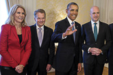 President of the United States and Nordic leaders in Stockholm on 4 September 2013. Photo: Lehtikuva