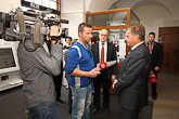 Presidentti Niinistö latvialaisen televisiokanavan haastateltavana. Copyright © Tasavallan presidentin kanslia            