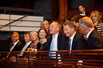 Presidentit seurasivat kaupunginjohtaja Randellin esitelmää Itämeren alueen yhteistyöstä. Copyright © Tasavallan presidentin kanslia