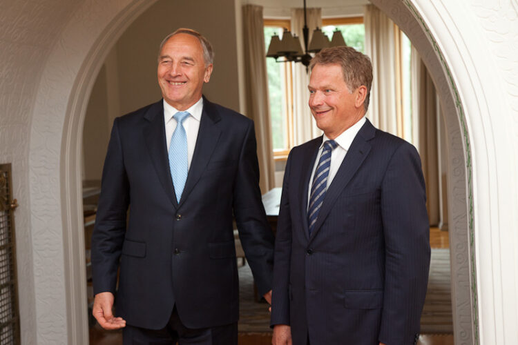Arbetsbesök av Lettlands president den 23 juli 2012.  Copyright © Republikens presidents kansli