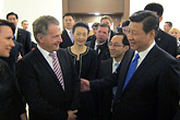  Presidenttipari keskusteluissa Kiinan presidentin Xi Jinpingin kanssa. Copyright © Tasavallan presidentin kanslia 