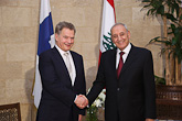 Presidentti Niinistö tapasi Libanonin parlamentin puhemiehen Nabih Berrin. Kuva: Libanonin presidentin kanslia