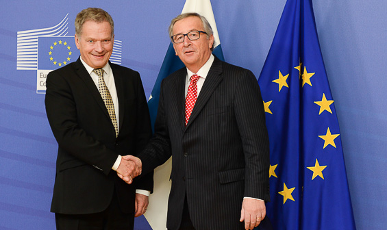President of the European Council Jean-Claude Juncker and President Sauli Niinistö in Brussels on 21 January. Photo: EC - Audiovisual Service / Etienne Ansotte