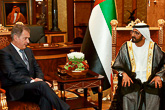 Presidentti Niinistö tapasi Arabiemiraattien varapresidentin ja pääministerin, sheikki Mohammed bin Rashid al Maktoumin Dubaissa 11. huhtikuuta. Kuva: Tasavallan presidentin kanslia.