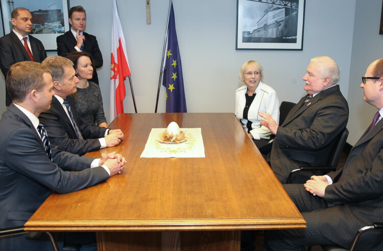  Presidentti Niinistö tapasi Puolan entisen presidentin, Solidaarisuusliikkeen perustajan Lech Walesan Gdanskissa. Copyright © Tasavallan presidentin kanslia 