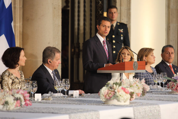 Presidentti Peña Nieto nosti vierailulla esiin Suomen erinomaisen osaamisen koulutuksessa ja metsäsektorilla sekä innovaatioalan yhteistyön. Copyright © Tasavallan presidentin kanslia