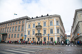  Kön till Presidentens slott sträckte sig från Helenegatan ända till Esplanaden. Bild: Republikens presidents kansli 