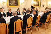  At the lunch served at the President’s Palace, guests included Prime Minister Juha Sipilä and Presidents Martti Ahtisaari and Tarja Halonen.  