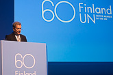  Secretary-General Ban and President Niinistö addressed the 60th anniversary festivities of Finland’s UN membership at Finlandia Hall.